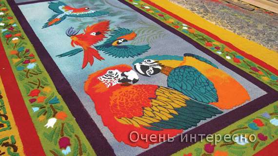 Рисунок из опилок и песка